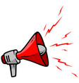 cartoon red megaphone icon vector image
