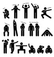 man person basic body language posture stick vector image vector image