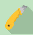 stationery knife icon flat style vector image vector image