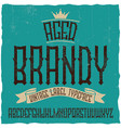vintage label typeface vector image vector image
