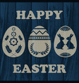 wooden easter background vector image
