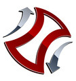 3d shiny arrows vector image