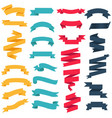 colorful web ribbon big set white background vector image