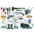 gardening farming equipment ant tools vector image