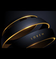 abstract black and gold circle shapes background vector image