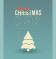 christmas tree greeting card with ornaments and s vector image vector image