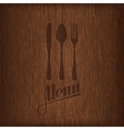 restaurant menu design on wood background vector image vector image