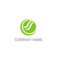 round abstract organic bio logo vector image vector image
