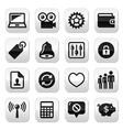 web internet icons set vector image vector image