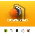 download icon in different style vector image