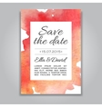 wedding invitation card with watercolor vector image