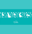 easter seamless border vector image