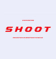shooter game font alphabet sporty slanted letters vector image vector image