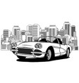 urban landscape with large modern buildings vector image vector image