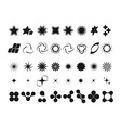 y2k black symbols retro futuristic geometric vector image