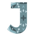 alphabet letter j mandala vector image