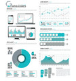 big bundle of diagram chart graph and workflow vector image