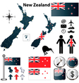 new zealand map vector image vector image