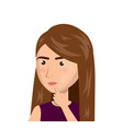 woman person thinking icon vector image