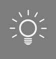 light bulb icon line isolated on gray vector image