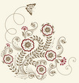 mehndi ornament traditional vector image