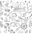 nautical or marine themed seamless pattern vector image