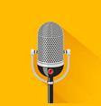 retro stage microphone silhouette vector image vector image