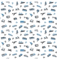 seamless background transport icons wallpaper vector image vector image