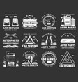 car parts motor oil and auto spare details icons vector image