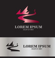 abstract mount and river logo vector image vector image