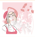 jug milk girl vector image vector image