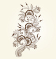 mehndi ornament traditional vector image