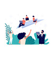 business project launch startup team vector image