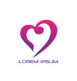 love sign valentine logo vector image vector image