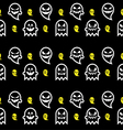 seamless halloween ghost pattern vector image