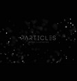 white particles on black background data vector image