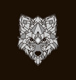 wolf stone design vector image vector image