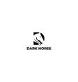 d darkhorse logo design vector image