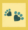 flat shading style icon cat tracks vector image vector image
