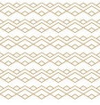 seamless pattern with golden line ornament vector image vector image