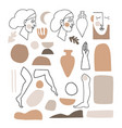 set artistic and abstract graphic vector image vector image