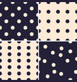 set simple seamless patterns with circles vector image vector image