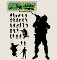 soldier silhouettes vector image