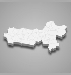 3d isometric map south sulawesi is a province Vector Image