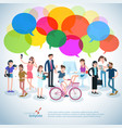 flat design people vector image vector image