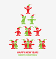 merry christmas icons vector image