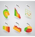 analytical charts for infographics vector image