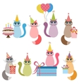 cats on birthday party vector image