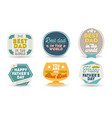 happy fathers day set emblems labels icons vector image vector image