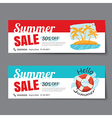 summer sale voucher templatediscount coupon banner vector image